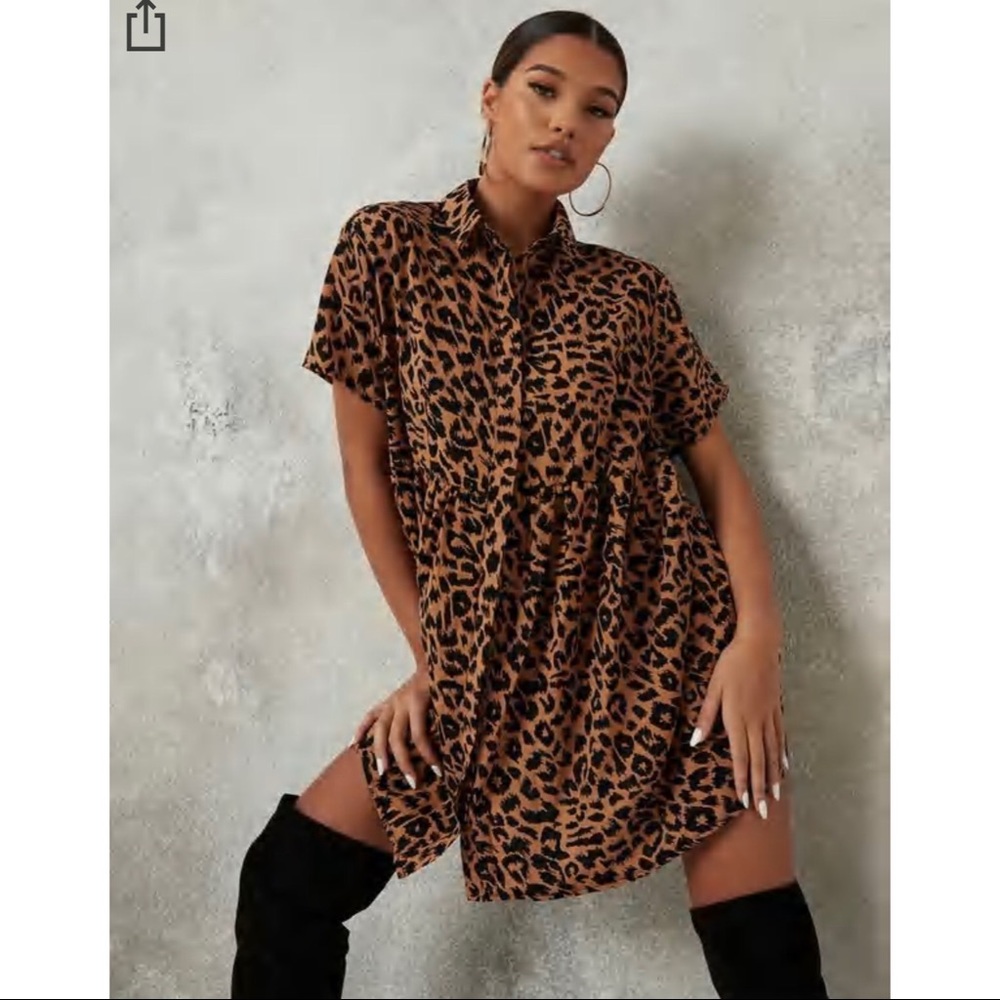 Brand new never worn cheetah baby doll dress from Missguided.